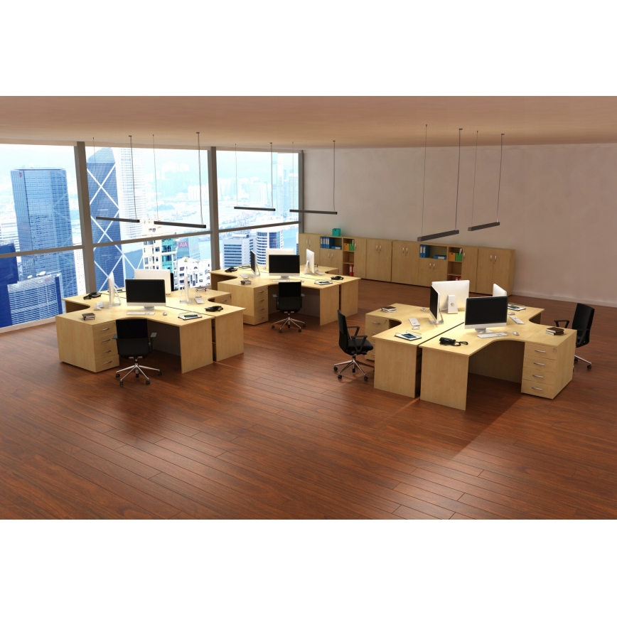 Lampadario LED a sospensione su cavo/a plafone LED/44W/230V 3000K 120 cm nero