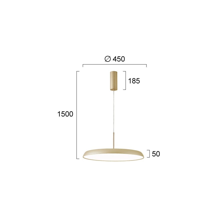 Lampadario LED a sospensione su cavo ART LED/41W/230V, colore oro