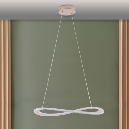 Lampadario LED a sospensione su cavo CASHMERE LED/40W/230V diam. 59,5 cm bianco
