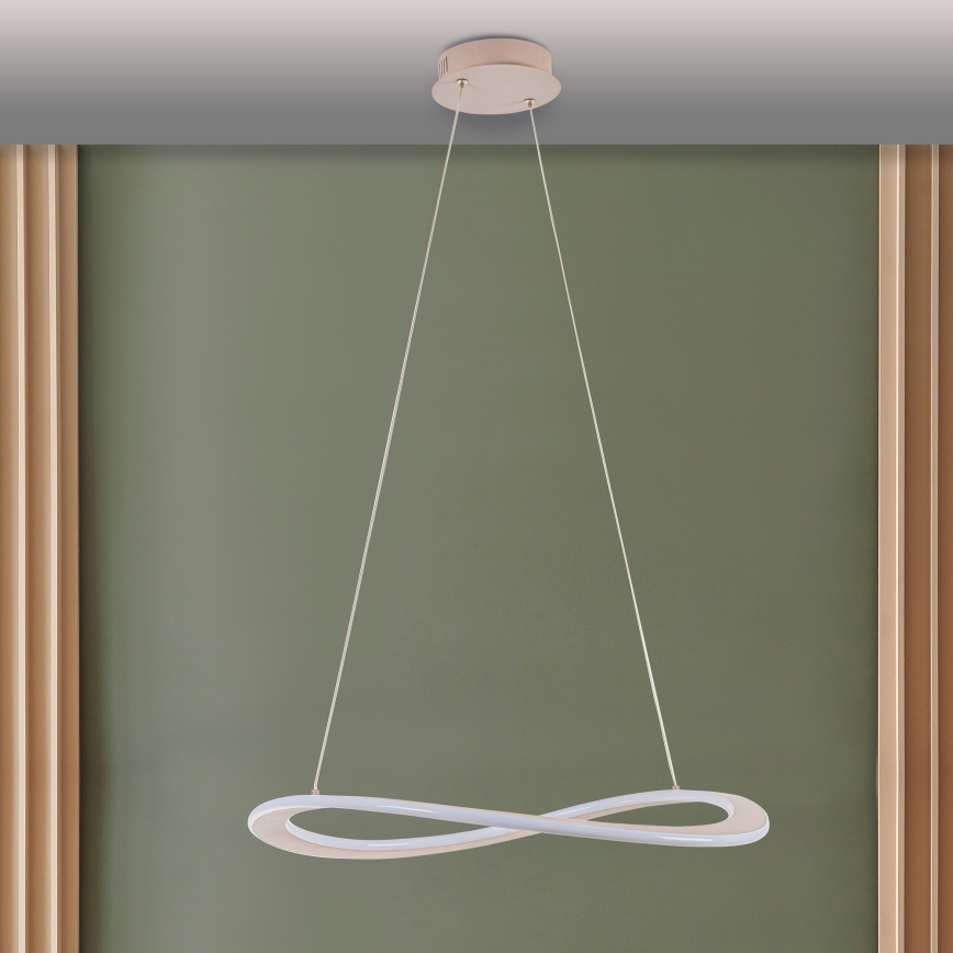 Lampadario LED a sospensione su cavo CASHMERE LED/40W/230V diam. 59,5 cm bianco