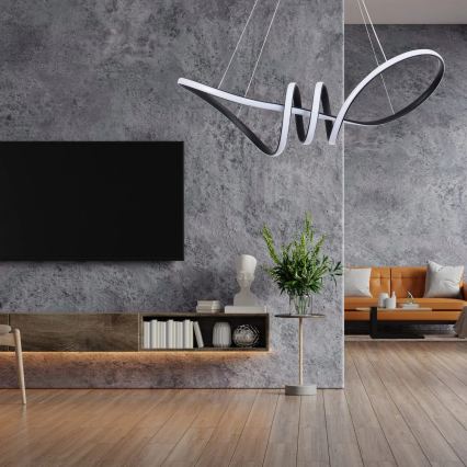 Lampadario LED a sospensione su cavo FLAVIA LED/44W/230V nero