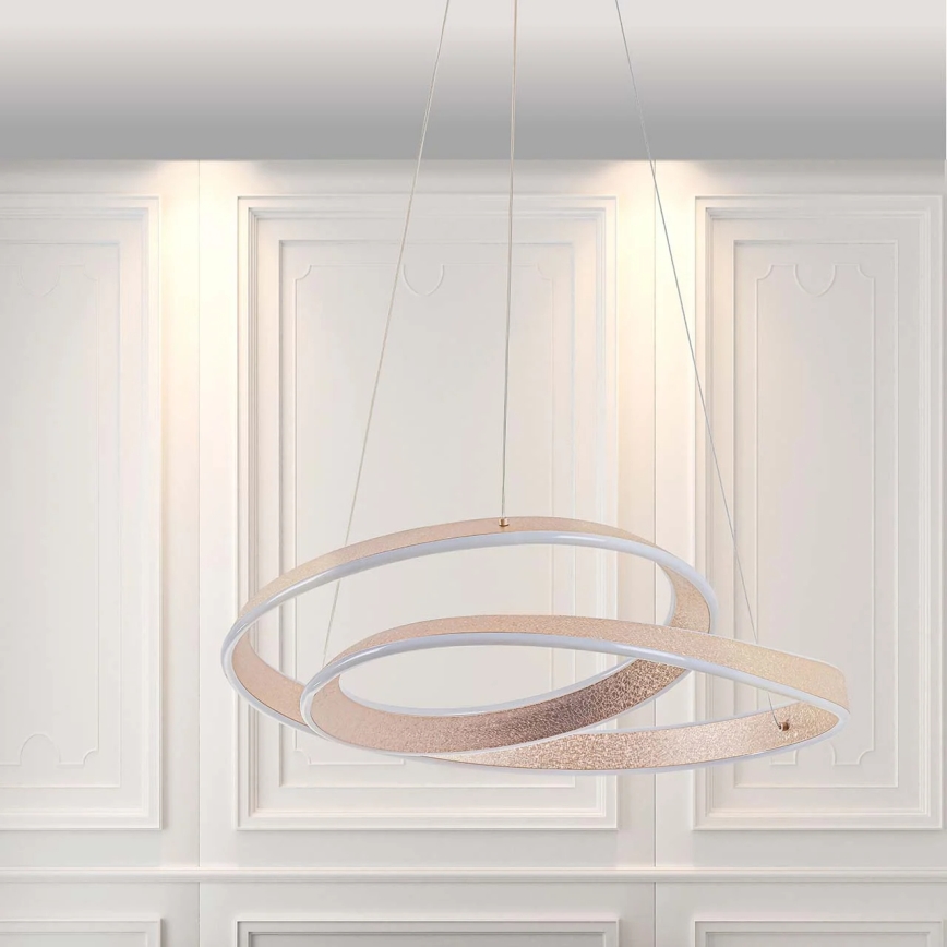 Lampadario LED a sospensione su cavo GLOW LED/75W/230V 4000K Ø 60 cm dorato