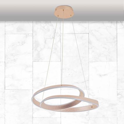 Lampadario LED a sospensione su cavo GLOW LED/75W/230V 4000K Ø 60 cm dorato