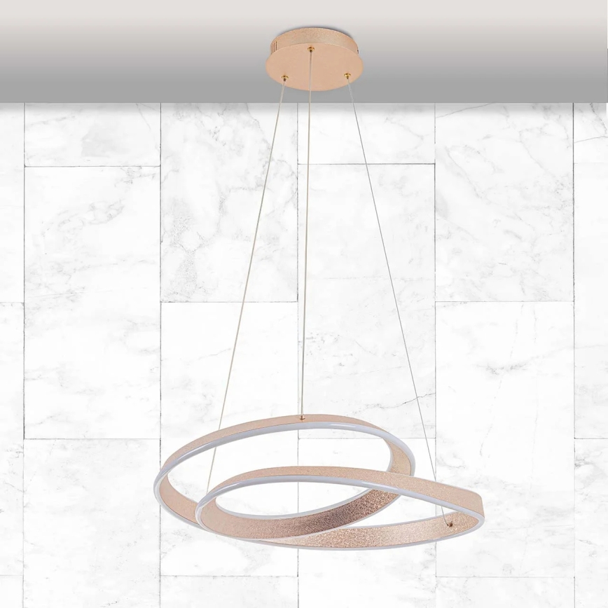 Lampadario LED a sospensione su cavo GLOW LED/75W/230V 4000K Ø 60 cm dorato