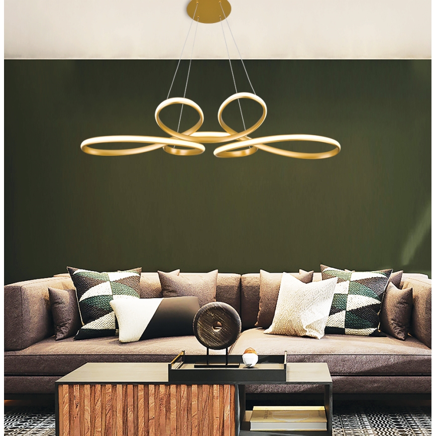 Lampadario LED a sospensione su cavo JILL LED/53W/230V oro