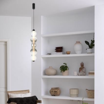 Lampadario LED a sospensione su cavo LUMMI LED/19W/230V nero/fumé