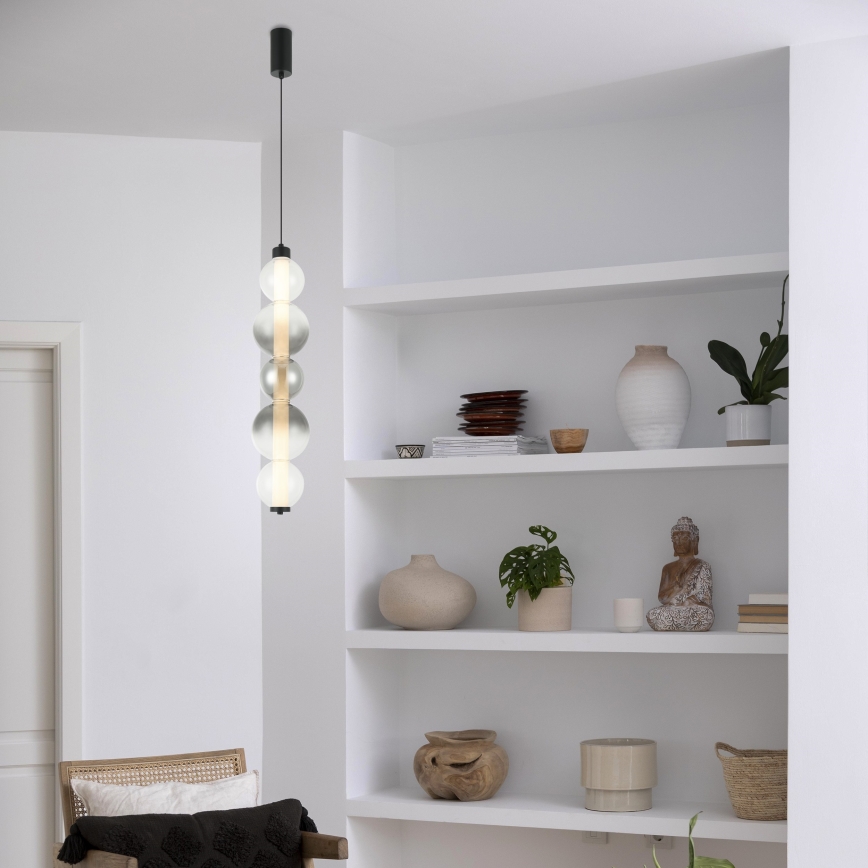 Lampadario LED a sospensione su cavo LUMMI LED/19W/230V nero/fumé