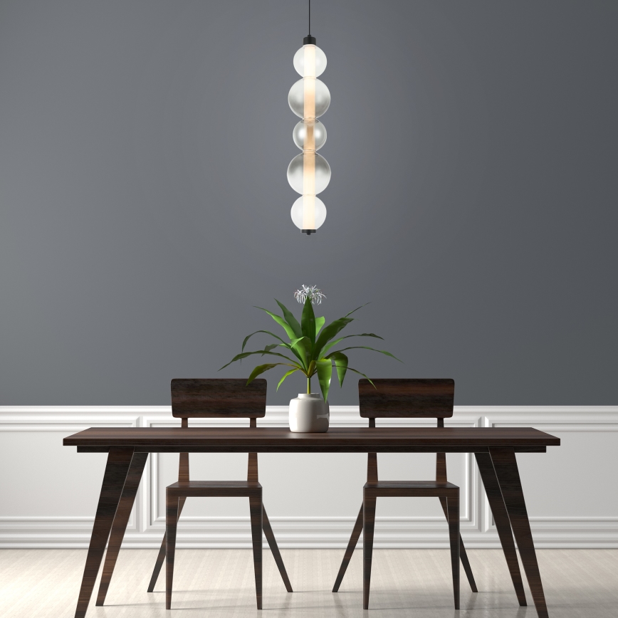 Lampadario LED a sospensione su cavo LUMMI LED/19W/230V nero/fumé