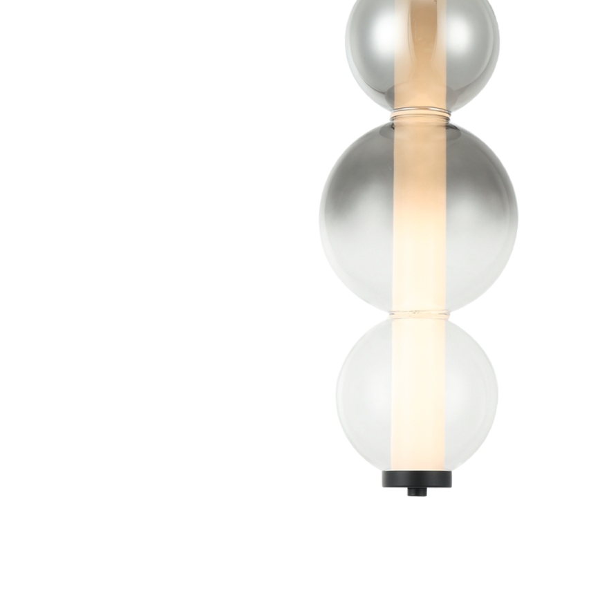 Lampadario LED a sospensione su cavo LUMMI LED/19W/230V nero/fumé