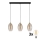 Lampadario LED a sospensione su cavo SEBO 3xE27/15W/230V nero/beige fumoso