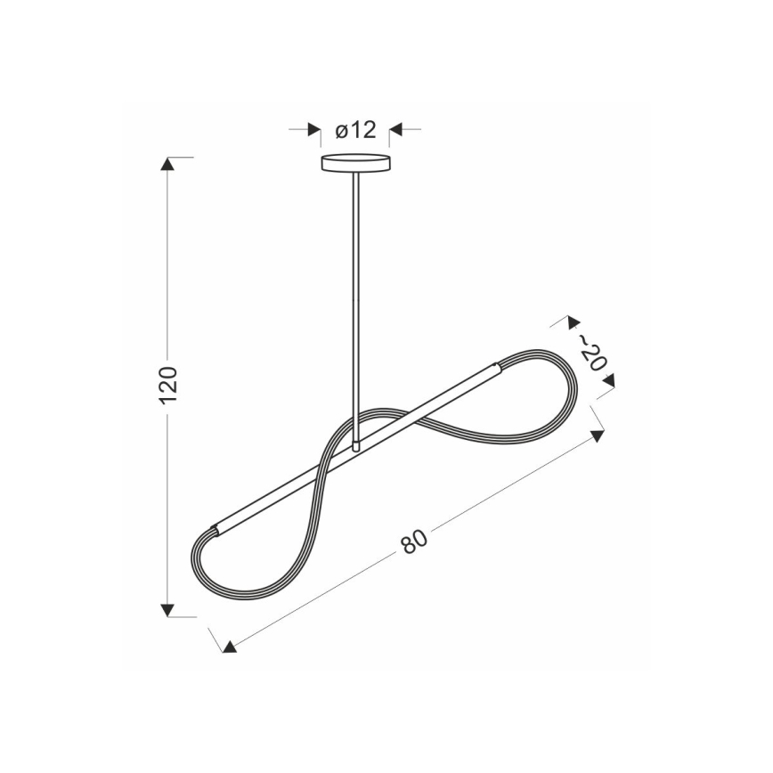 Lampadario LED a sospensione su cavo SUPREME LED/18W/230V 80 cm oro