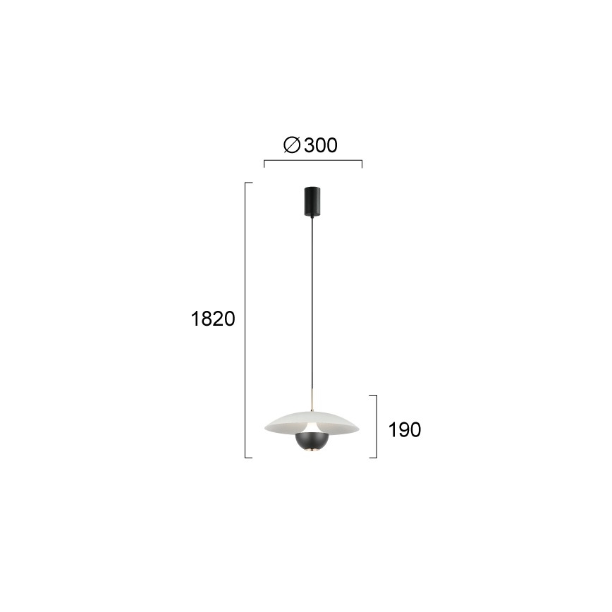 Lampadario LED a sospensione su cavo VALIA LED/9W/230V grigio/nero