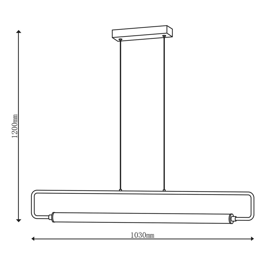 Lampadario LED con cavo FELICJA LED/30W/230V 4000K nero