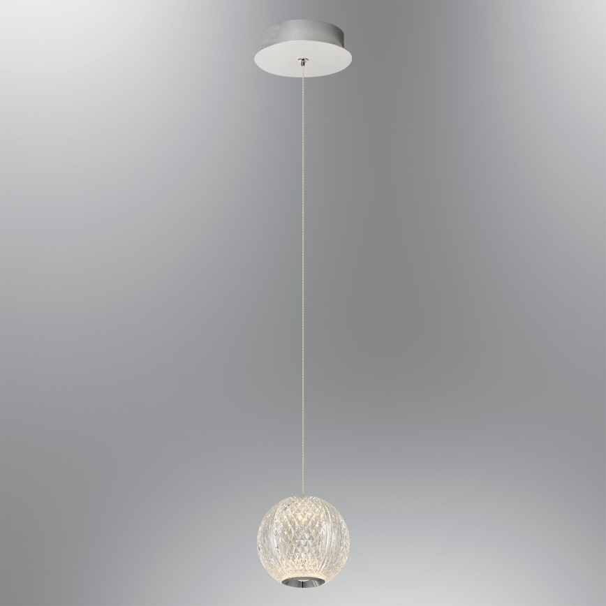 Lampadario LED CREMONA 1xLED/5W/230V 3000K cromo opaco