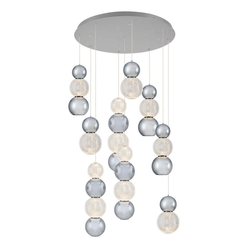 Lampadario LED CREMONA LED/51W/230V 3000K cromo opaco