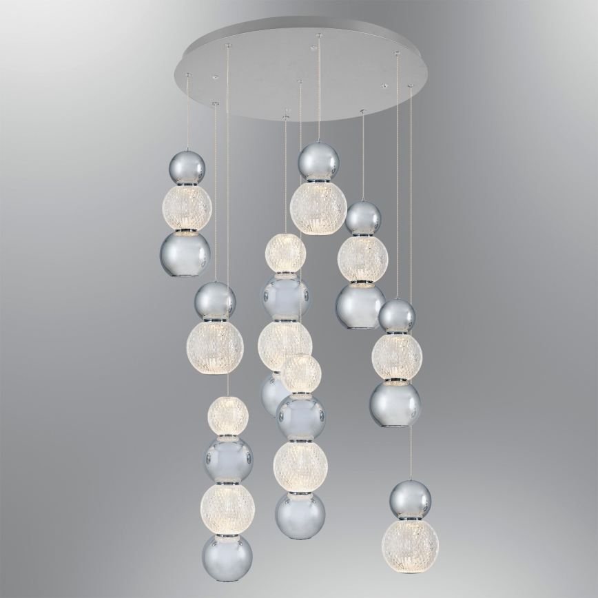 Lampadario LED CREMONA LED/51W/230V 3000K cromo opaco