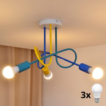 Lampadario LED da soffitto per bambini OXFORD 3xE27/15W/230V