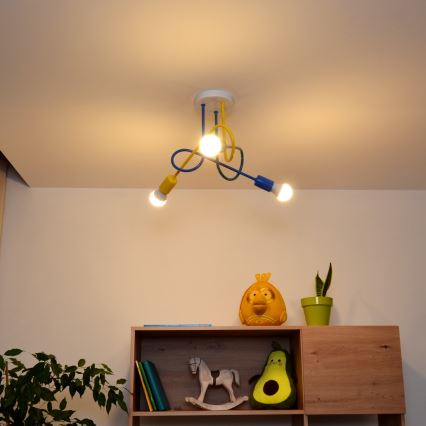 Lampadario LED da soffitto per bambini OXFORD 3xE27/15W/230V