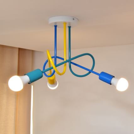 Lampadario LED da soffitto per bambini OXFORD 3xE27/15W/230V
