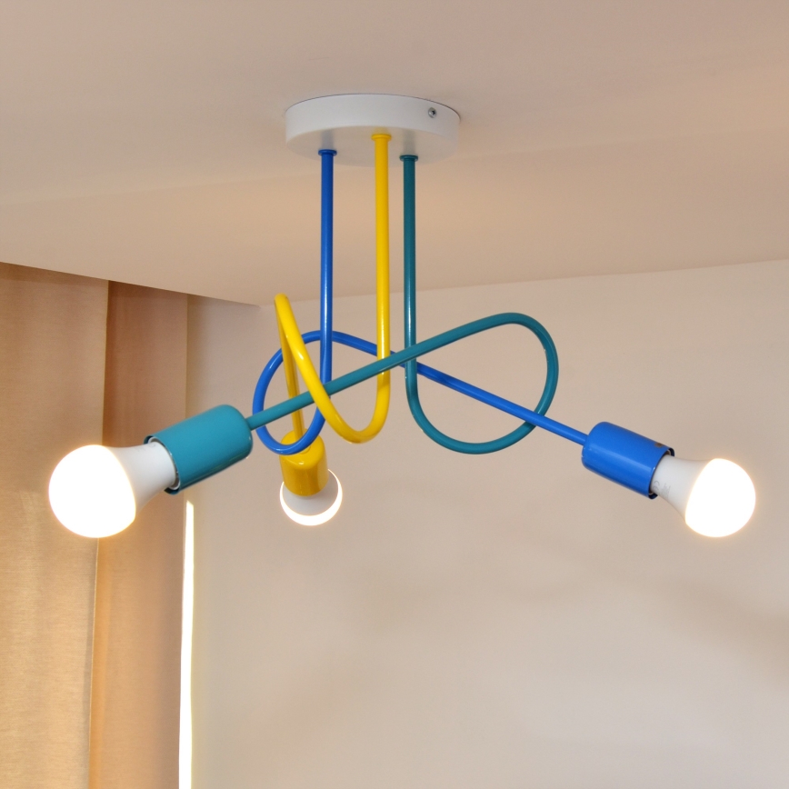 Lampadario LED da soffitto per bambini OXFORD 3xE27/15W/230V