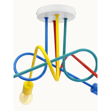Lampadario LED da soffitto per bambini OXFORD 4xE27/10W/230V