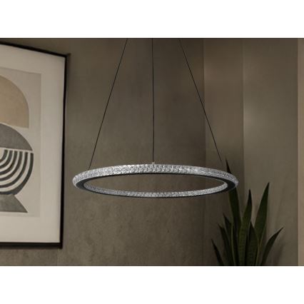 Lampadario LED dimmerabile a sospensione su cavo LED/90W/230V 3000-6500K Ø 60 cm + telecomando