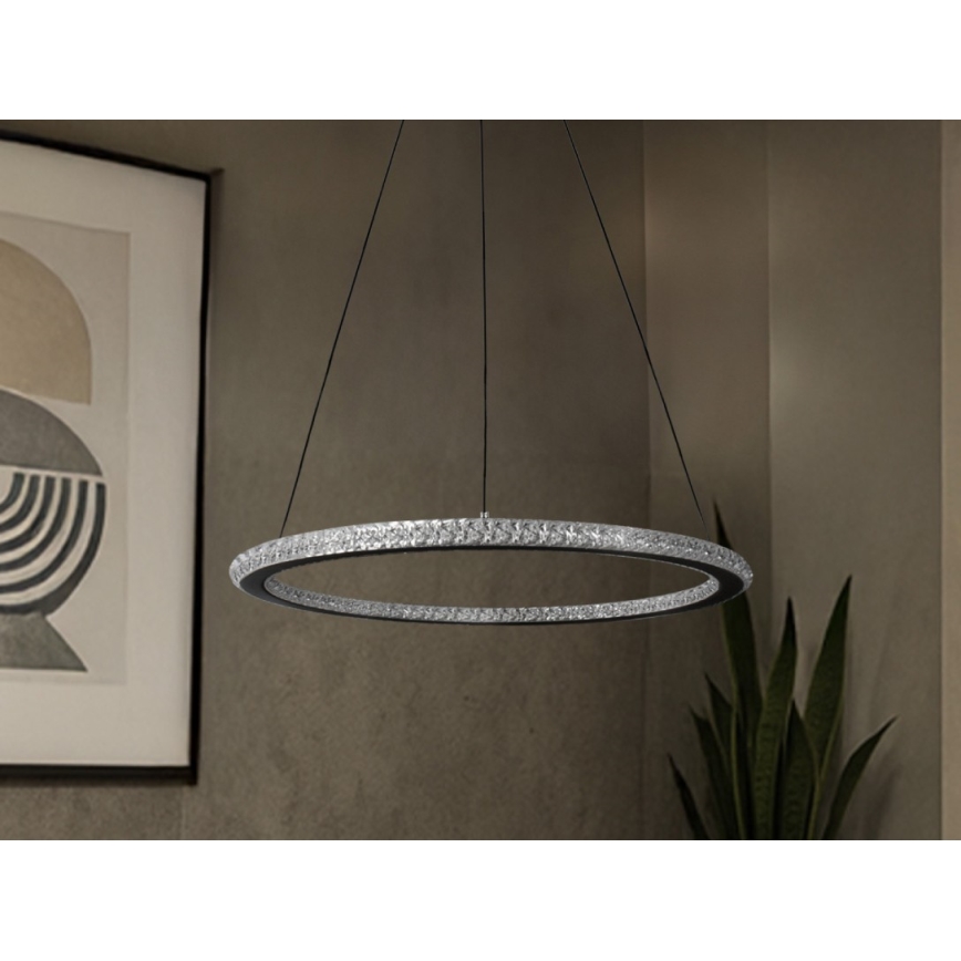 Lampadario LED dimmerabile a sospensione su cavo LED/90W/230V 3000-6500K Ø 60 cm + telecomando