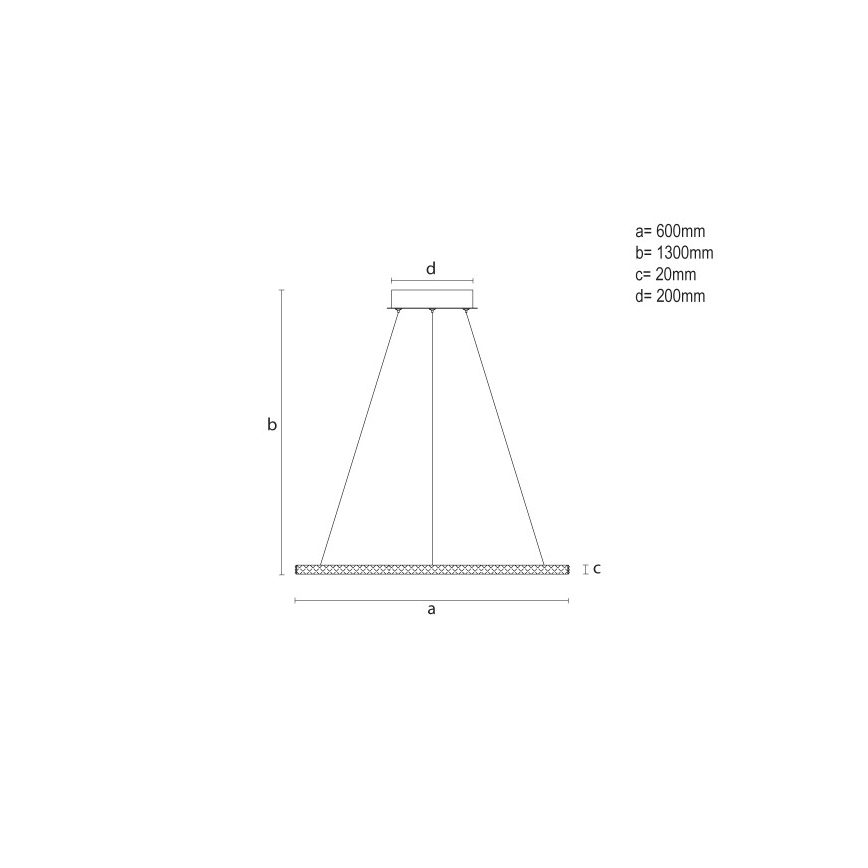 Lampadario LED dimmerabile a sospensione su cavo LED/90W/230V 3000-6500K Ø 60 cm + telecomando