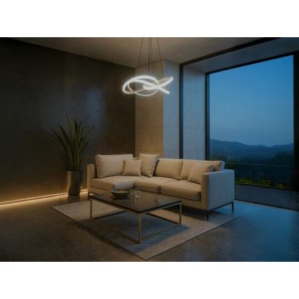 Lampadario a sospensione LED dimmerabile con cavo LED/95W/230V 3000-6500K Ø 57 cm + telecomando