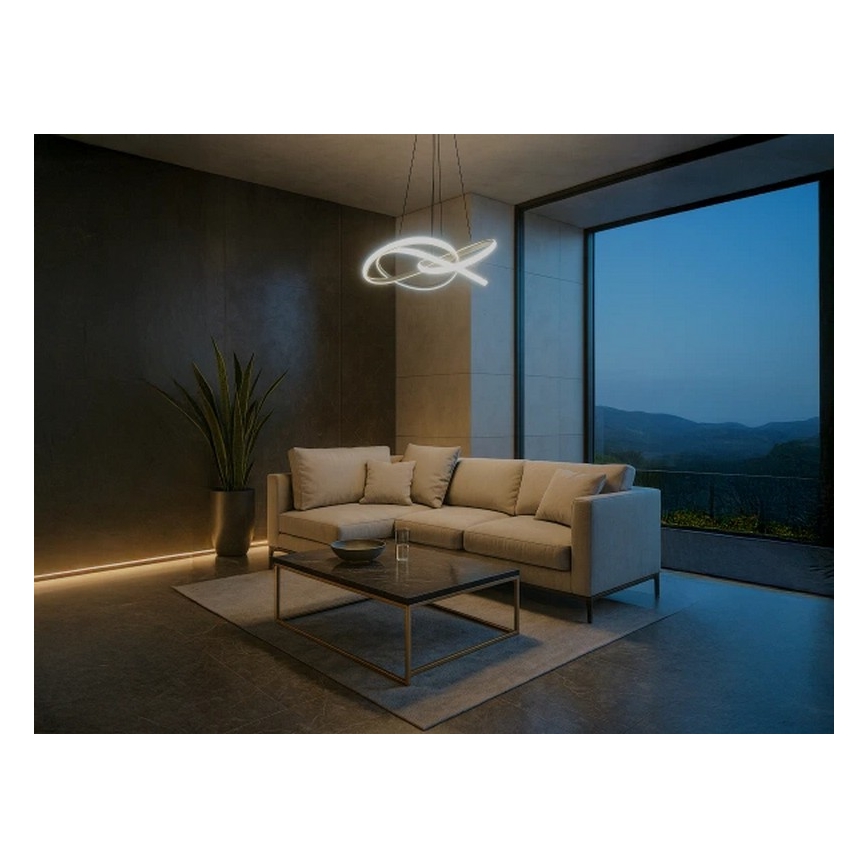 Lampadario a sospensione LED dimmerabile con cavo LED/95W/230V 3000-6500K Ø 57 cm + telecomando