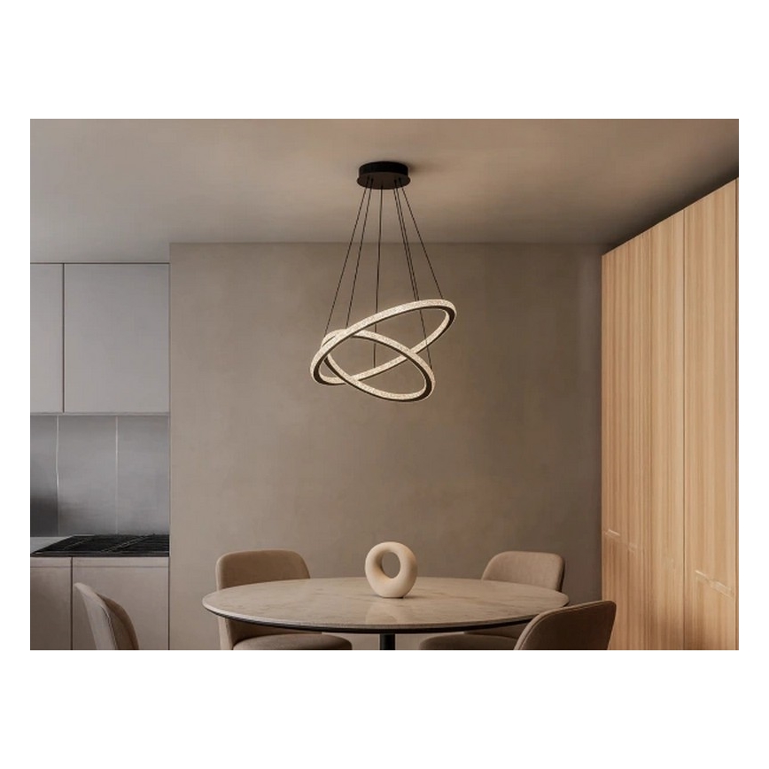 Lampadario LED dimmerabile a sospensione con cavo LED/150W/230V 3000-6500K + telecomando