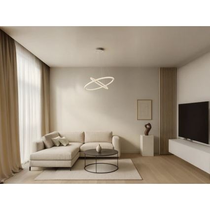 Lampadario LED dimmerabile a sospensione con cavo LED/150W/230V 3000-6500K + telecomando