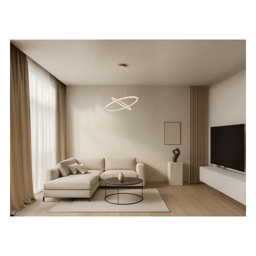 Lampadario LED dimmerabile a sospensione con cavo LED/150W/230V 3000-6500K + telecomando