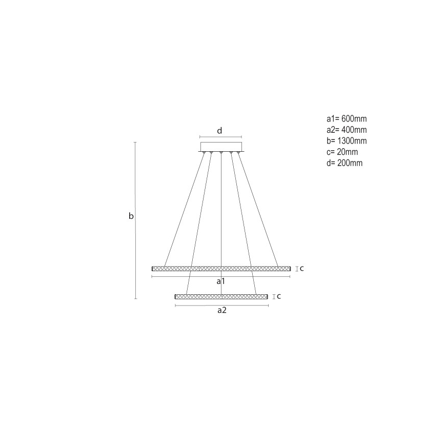 Lampadario LED dimmerabile a sospensione con cavo LED/150W/230V 3000-6500K + telecomando