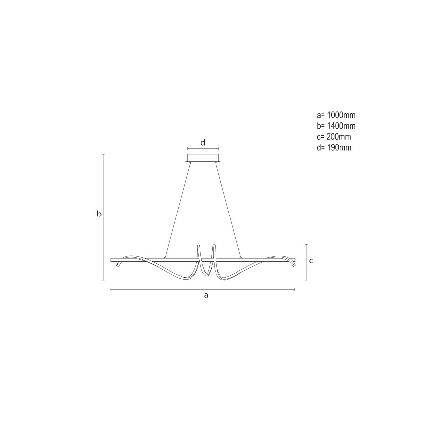 Lampadario LED dimmerabile a sospensione con cavo LED/50W/230V 3000-6500K 100 cm + telecomando