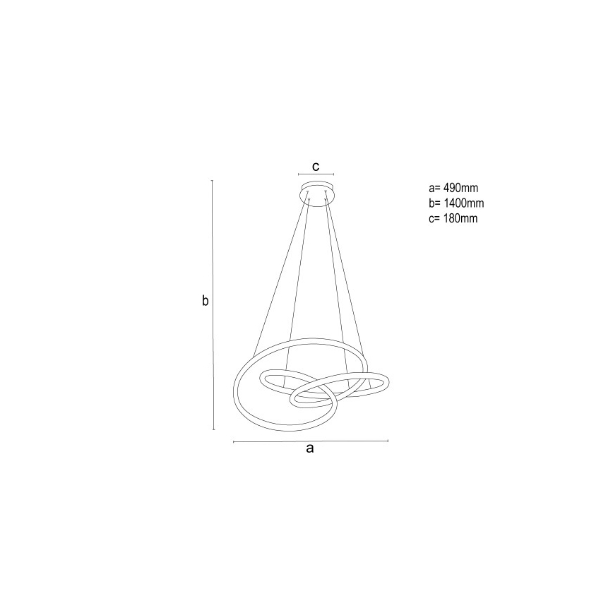 Lampadario LED dimmerabile a cavo LED/85W/230V 3000-6500K Ø 49 cm + telecomando