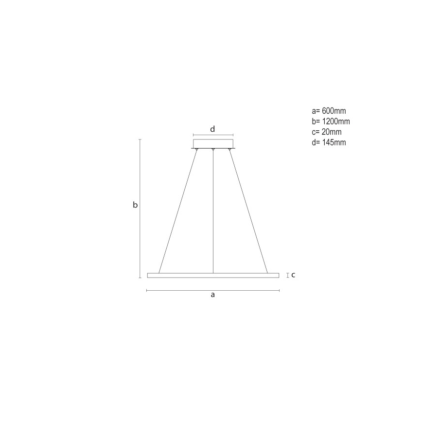 Lampadario LED dimmerabile a cavo LED/32W/230V 3000-6500K diam. 60 cm + telecomando