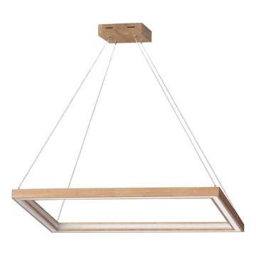 Lampadario LED dimmerabile a sospensione su cavo LEGNO 2xLED/33W/230V rovere