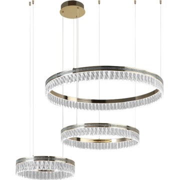 Lampadario LED dimmerabile in cristallo su cavo THALIA LED/120W/230V 3000-6000K + telecomando