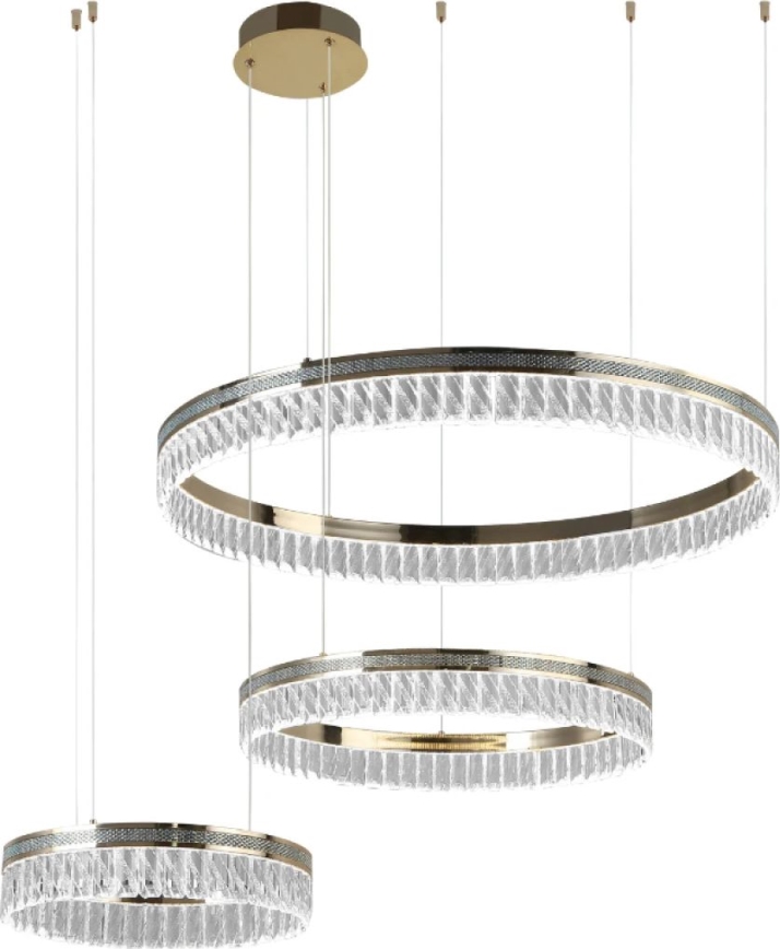 Lampadario LED dimmerabile in cristallo su cavo THALIA LED/120W/230V 3000-6000K + telecomando