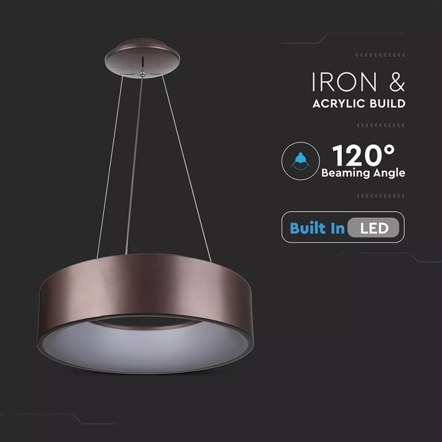 Lampadario LED dimmerabile sospeso con cavo 20W/230V