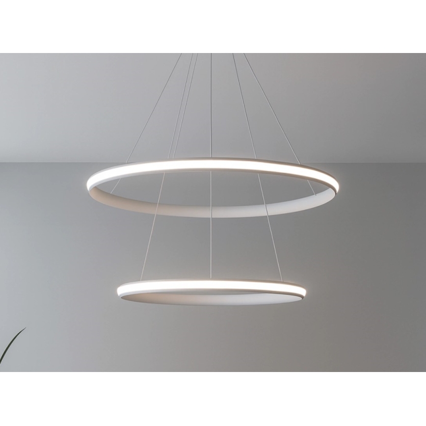 Lampadario LED dimmerabile a sospensione con cavo LED/90W/230V 3000-6500K Ø 60 cm + telecomando