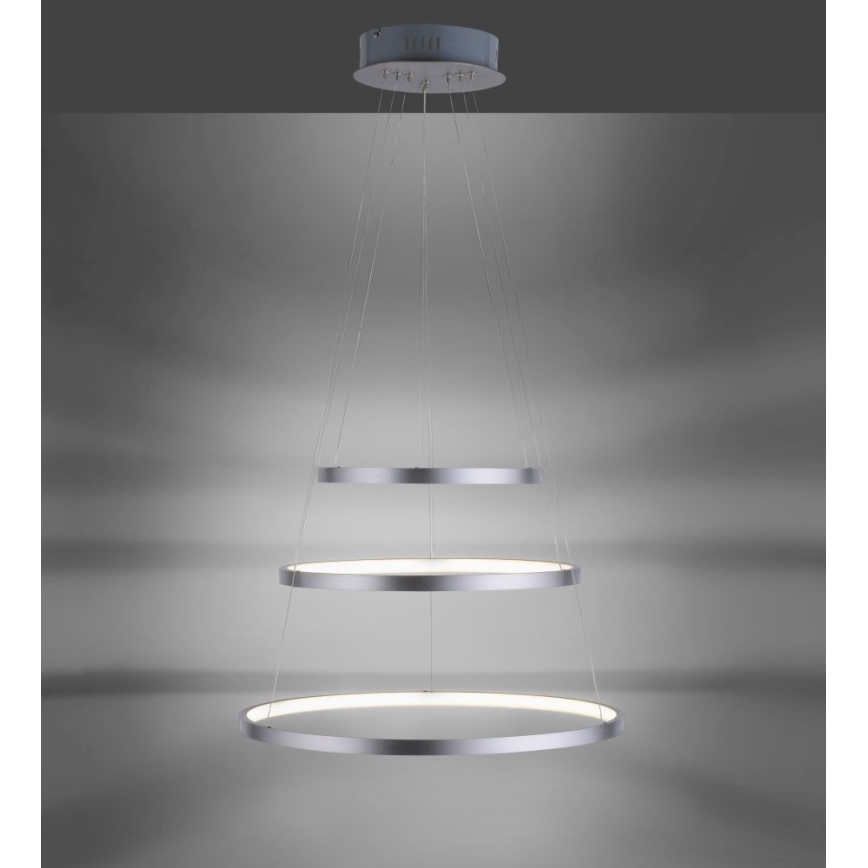 Leuchten Direkt 11526-55 - Lampadario LED a sospensione con filo dimmerabile CIRCLE 1xLED/13,5W/230V + LED/19,5W + LED/24W