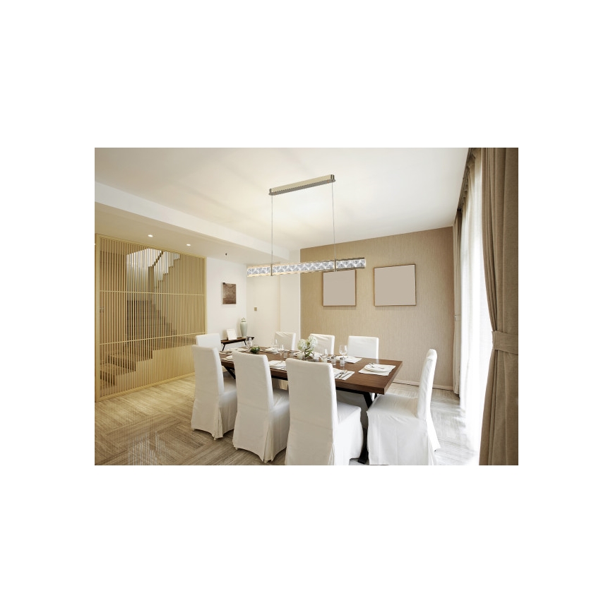 Lampadario a cristalli LED dimmerabile sospeso a cavo ENRIQUE LED/20W//230V 3000-6000K + telecomando