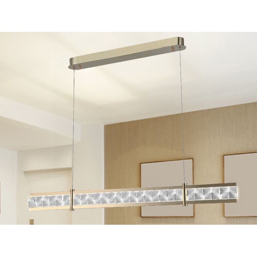 Lampadario a cristalli LED dimmerabile sospeso a cavo ENRIQUE LED/20W//230V 3000-6000K + telecomando