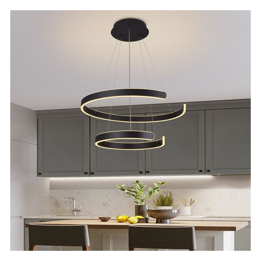 Lampadario LED Dimmerabile su cavo LED/120W/230V 3000-6500K + telecomando