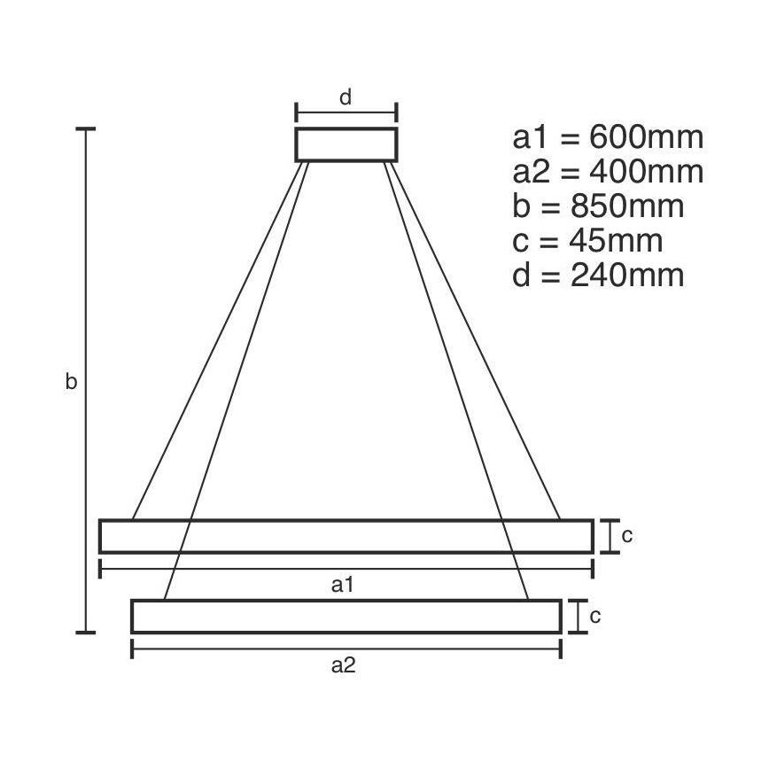 Lampadario LED Dimmerabile su cavo LED/120W/230V 3000-6500K + telecomando