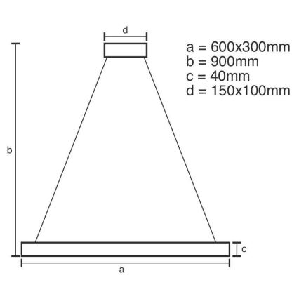 Lampadario LED Dimmerabile su cavo LED/40W/230V 3000-6500K + telecomando