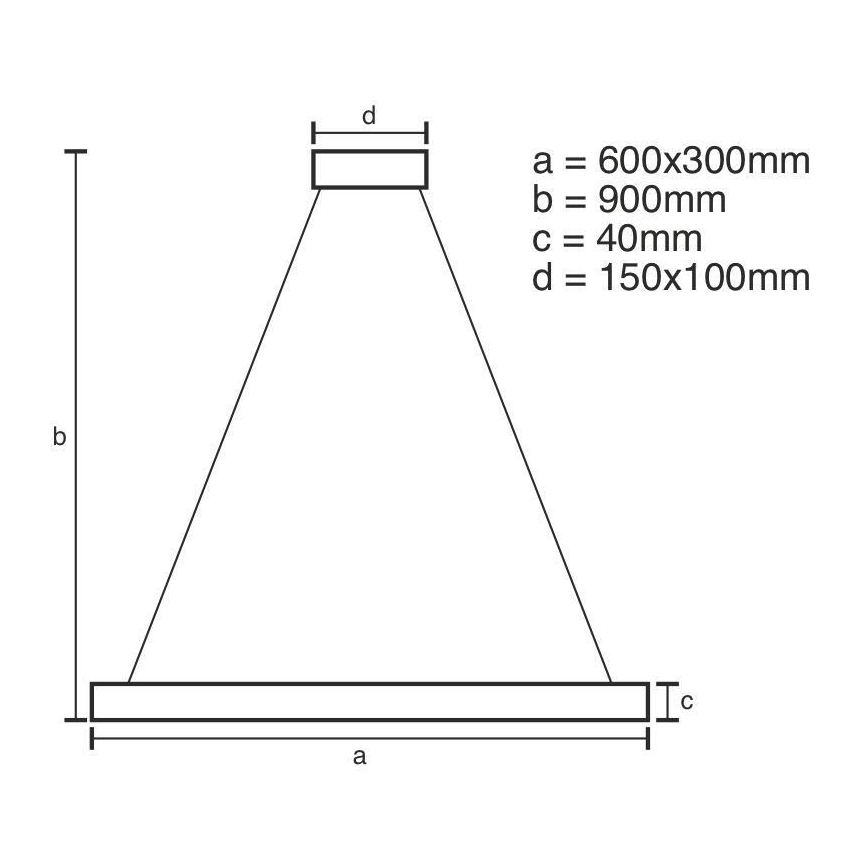 Lampadario LED Dimmerabile su cavo LED/40W/230V 3000-6500K + telecomando