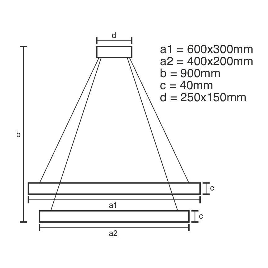 Lampadario LED Dimmerabile su cavo LED/65W/230V 3000-6500K + telecomando